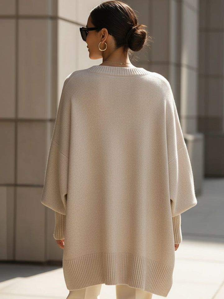 Niva Oversized Knit Poncho Sweater