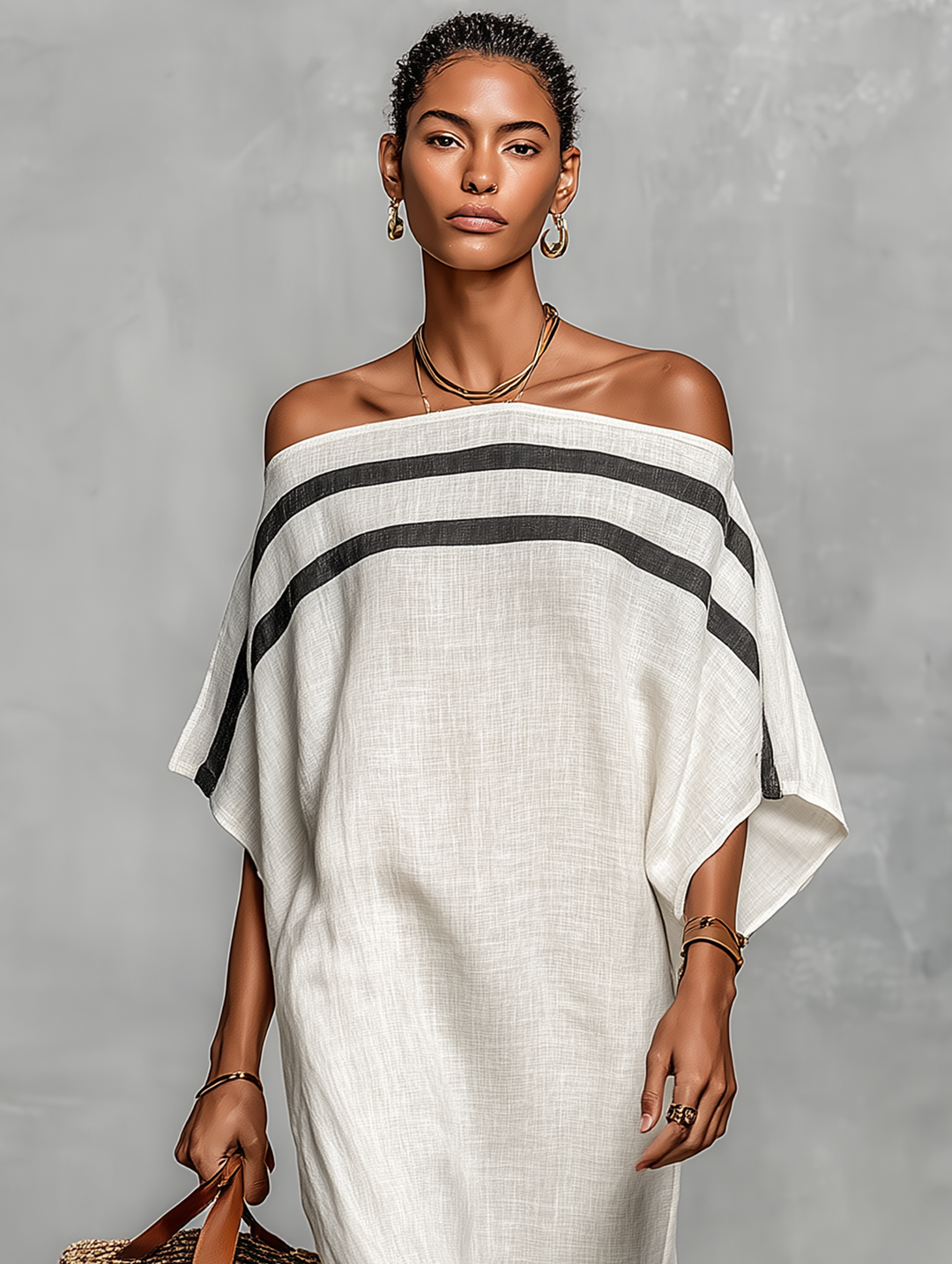 Minimalist linen maxi dress