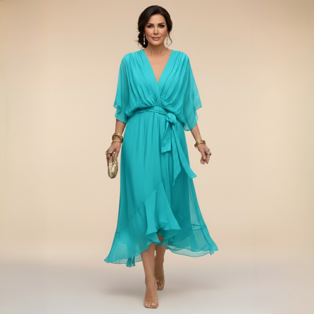 Sommerfeld | Flowing Midi Dress with V-Neck