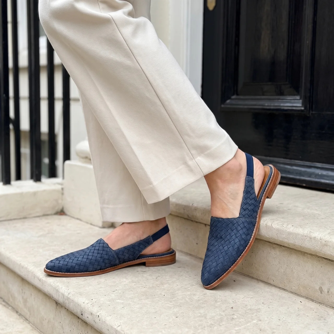 Aurora | Woven Slingback Loafer