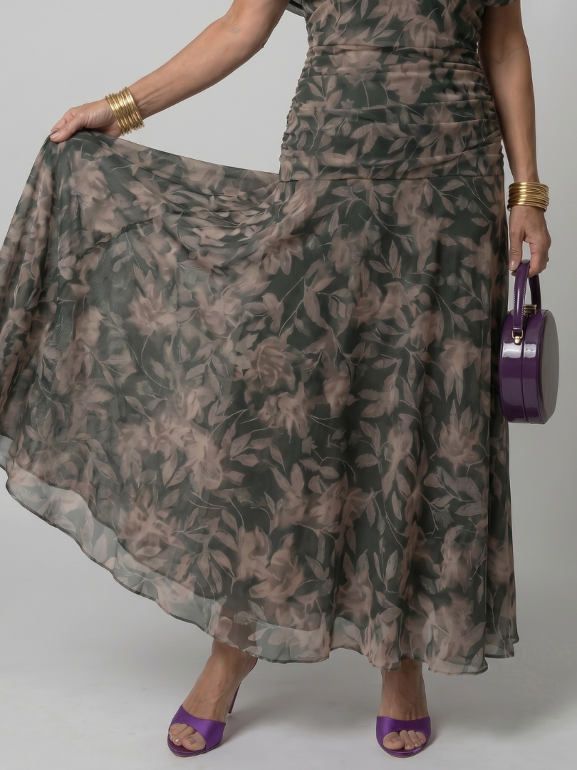 Nora | Off Shoulder Flow Midi Dress