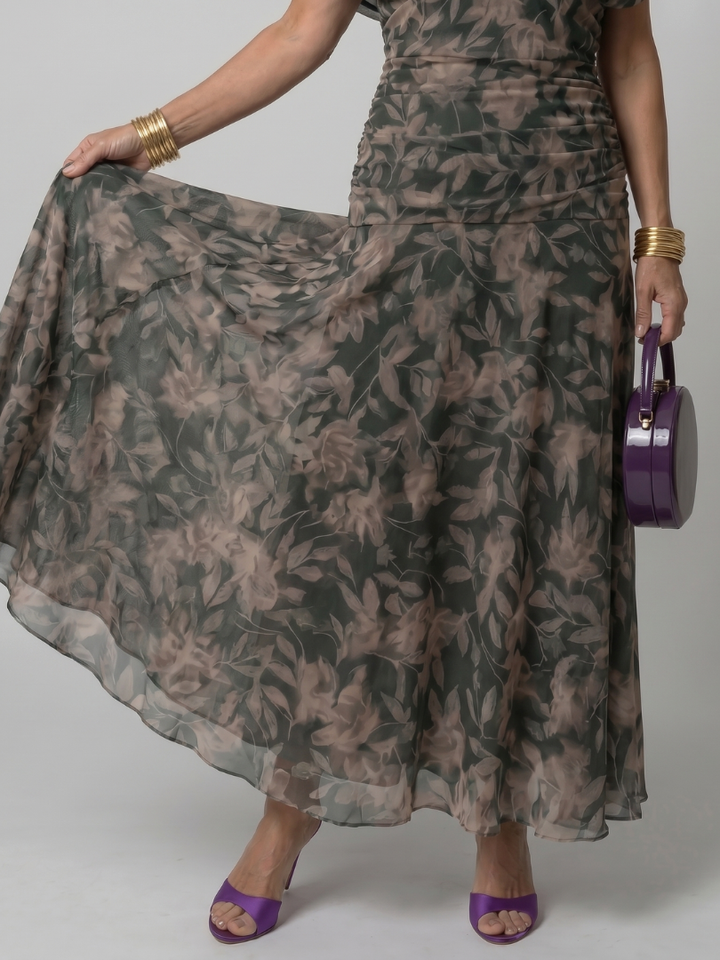 Nora | Off Shoulder Flow Midi Dress
