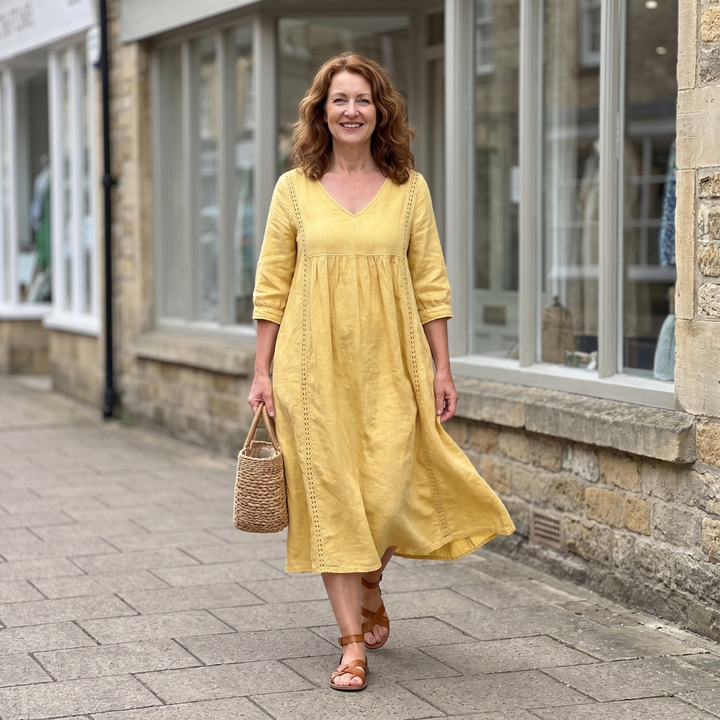 Aurelia Relaxed Lace Midi Dress
