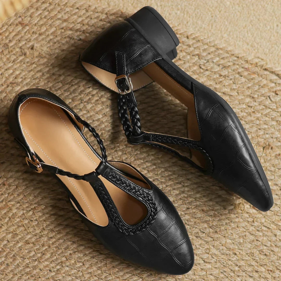 Katharina | Braided T-Strap Dress Shoes