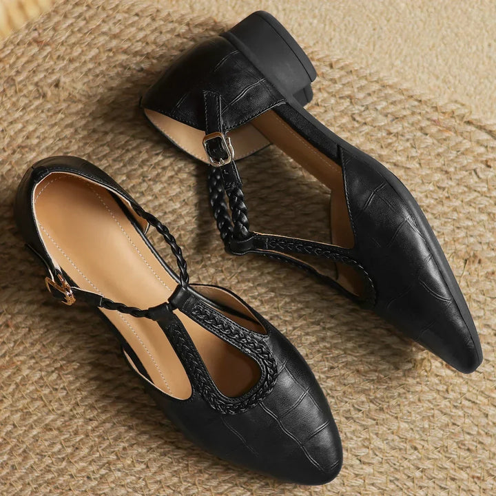 Katharina | Braided T-Strap Dress Shoes
