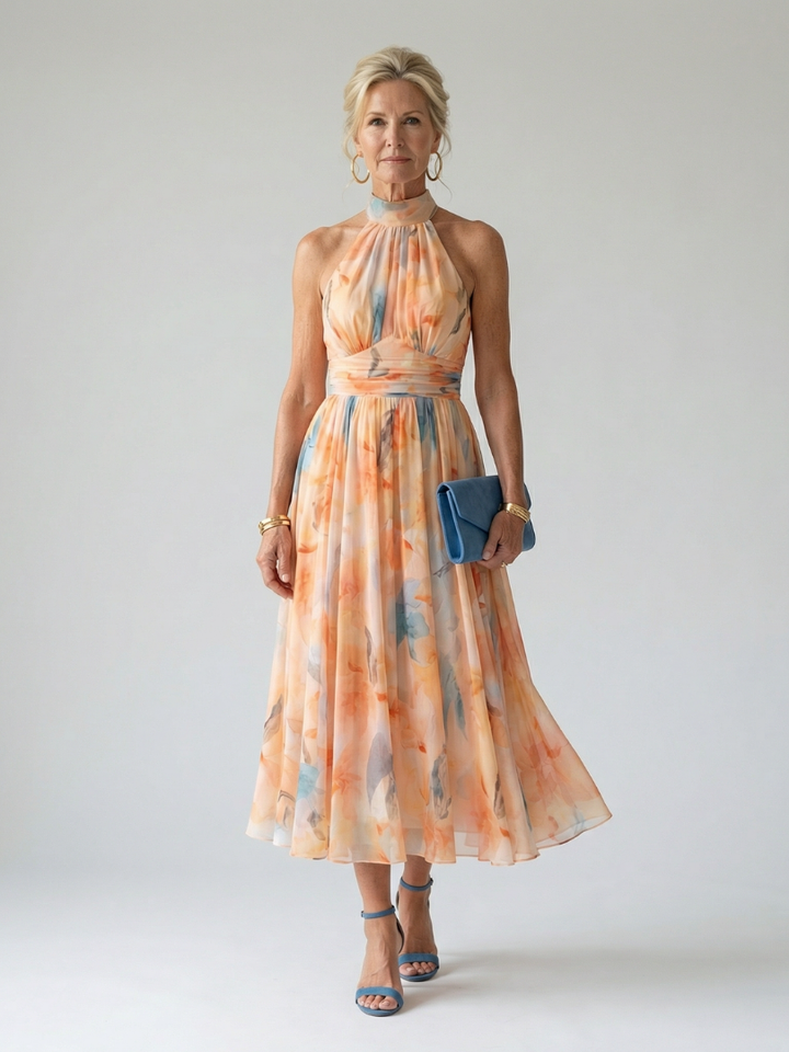 Lotte | Soft Halter Midi Dress
