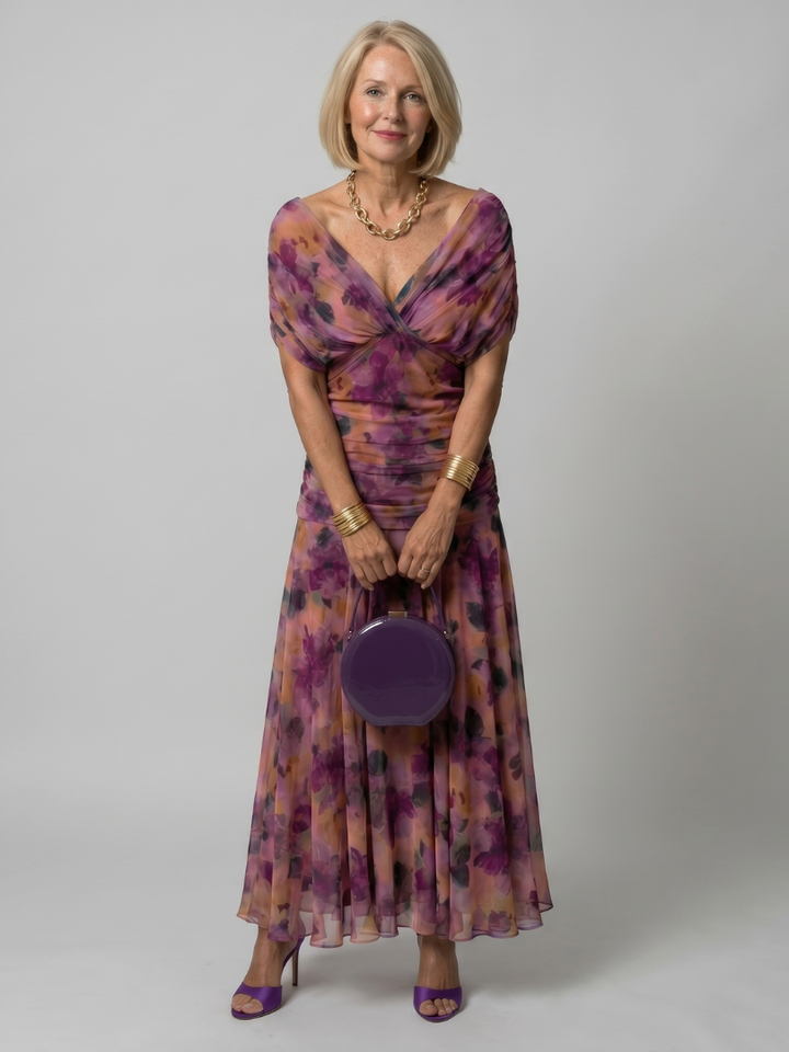 Nora | Off Shoulder Flow Midi Dress