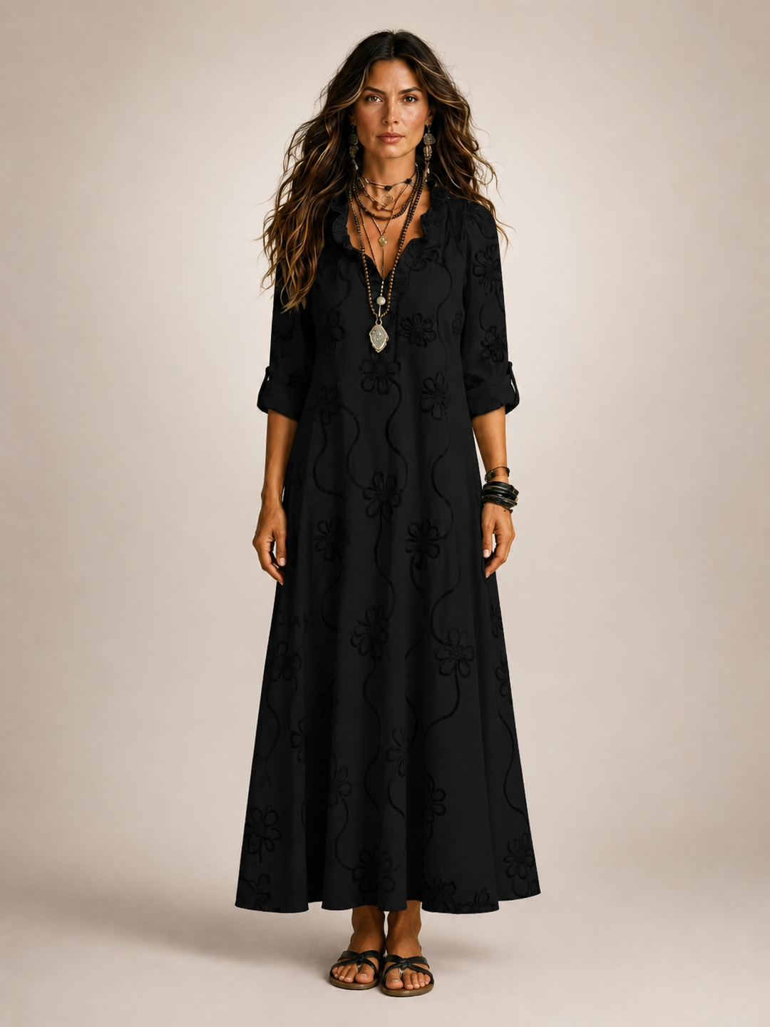 Merle Tummy-Concealing Floral Summer Dress
