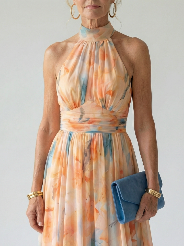 Lotte | Soft Halter Midi Dress