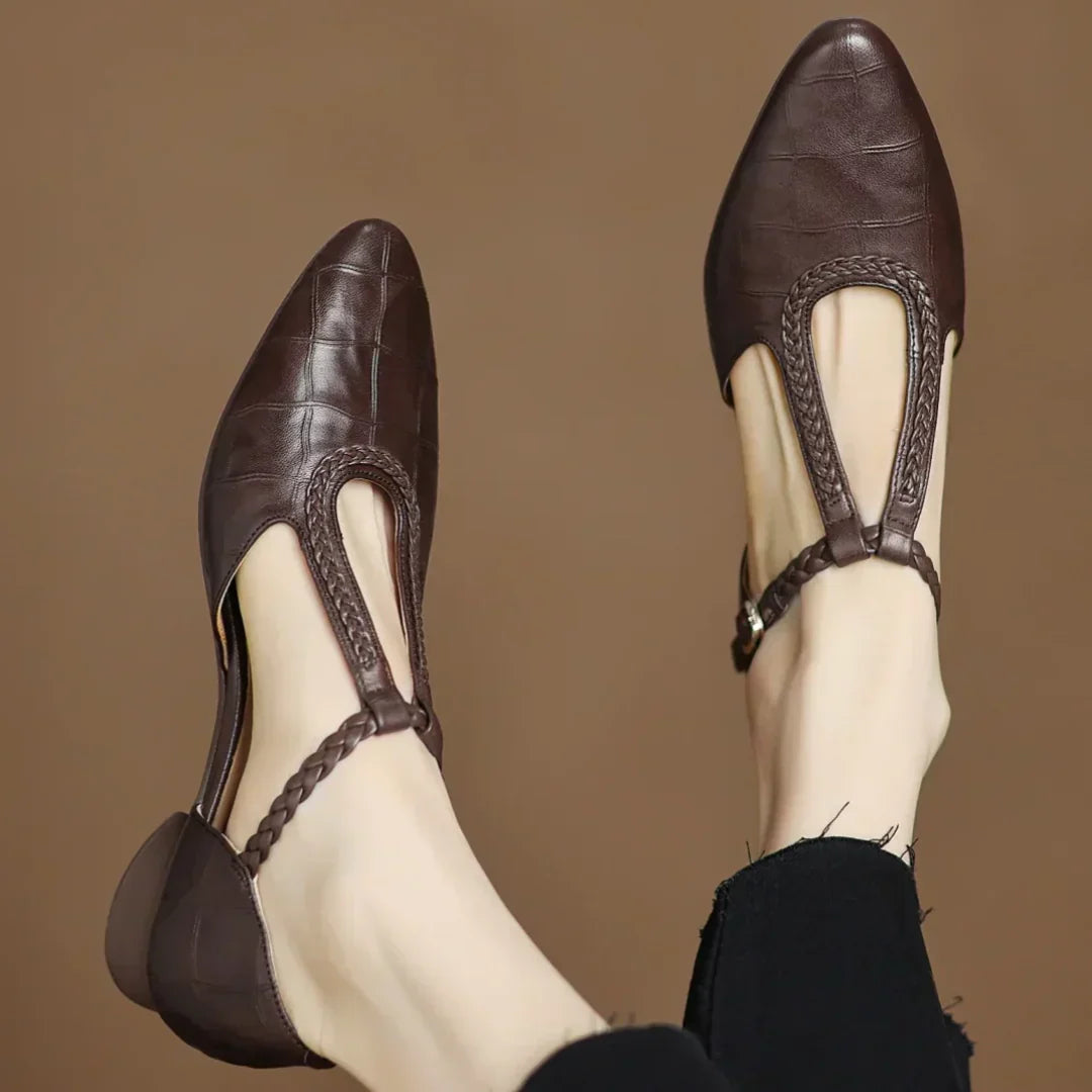 Katharina | Braided T-Strap Dress Shoes