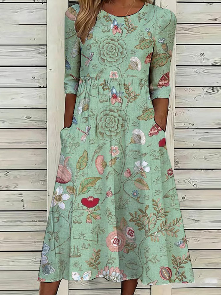 Alona Floral Printed Casual Dress