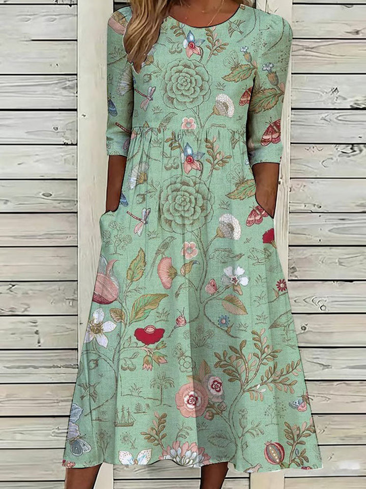Alona Floral Printed Casual Dress