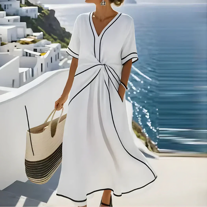 Moria™ – Elegant dress with a flattering waist and festive chic
