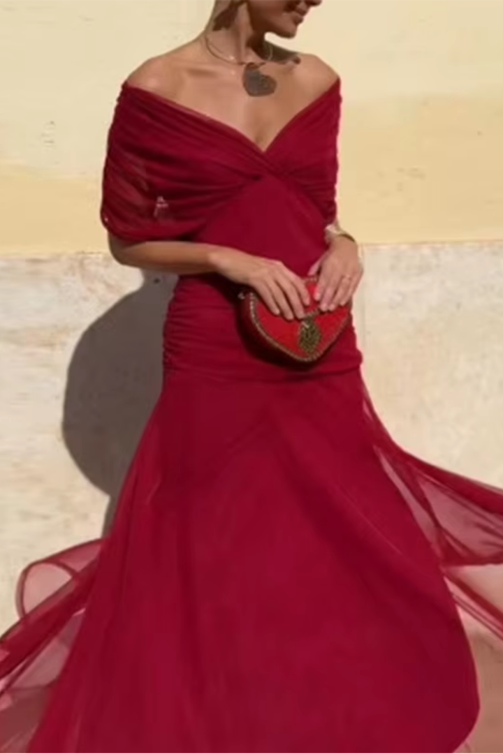 Lady™ – Elegant Maxi Dress for Formal Occasions with V-Neck