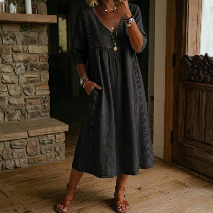 Aurelia Relaxed Lace Midi Dress