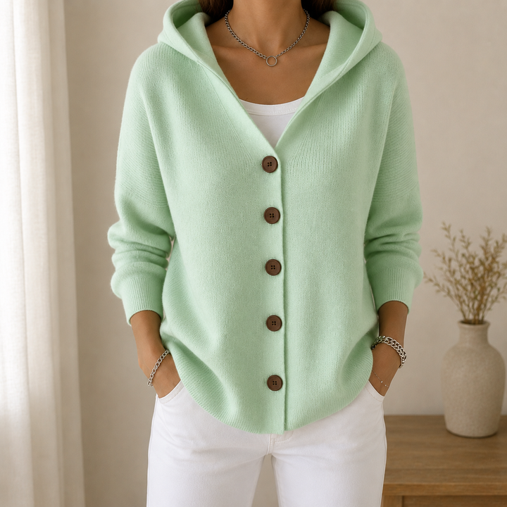 Mila™ | Effortless Comfort - Soft Hooded Knit Cardigan