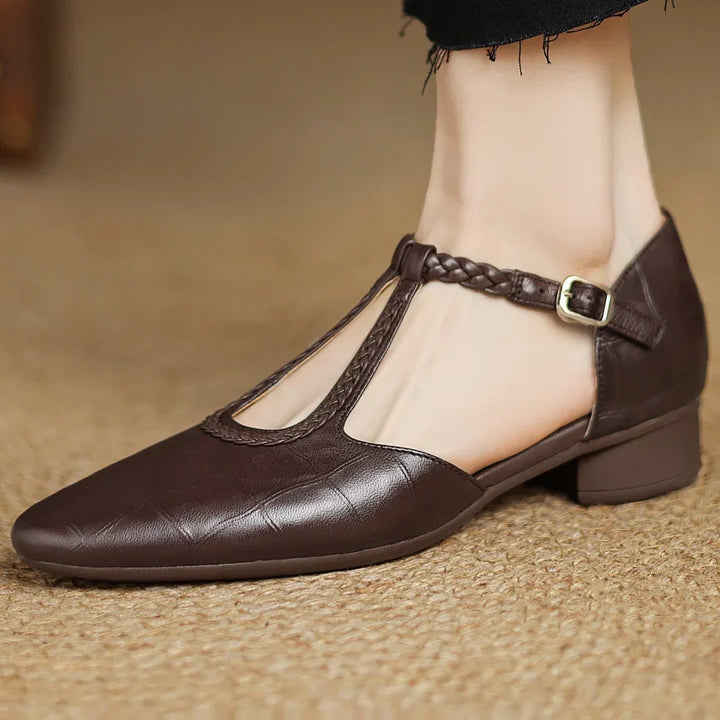 Katharina | Braided T-Strap Dress Shoes