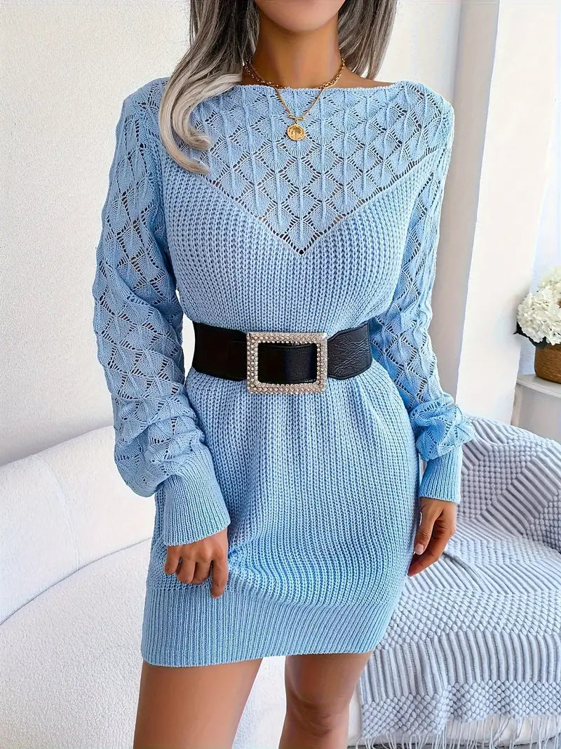Syloria Ribbed Knit Sweater Dress