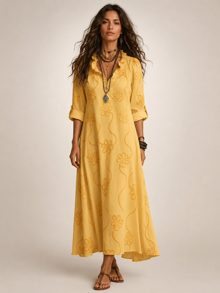 Merle Tummy-Concealing Floral Summer Dress