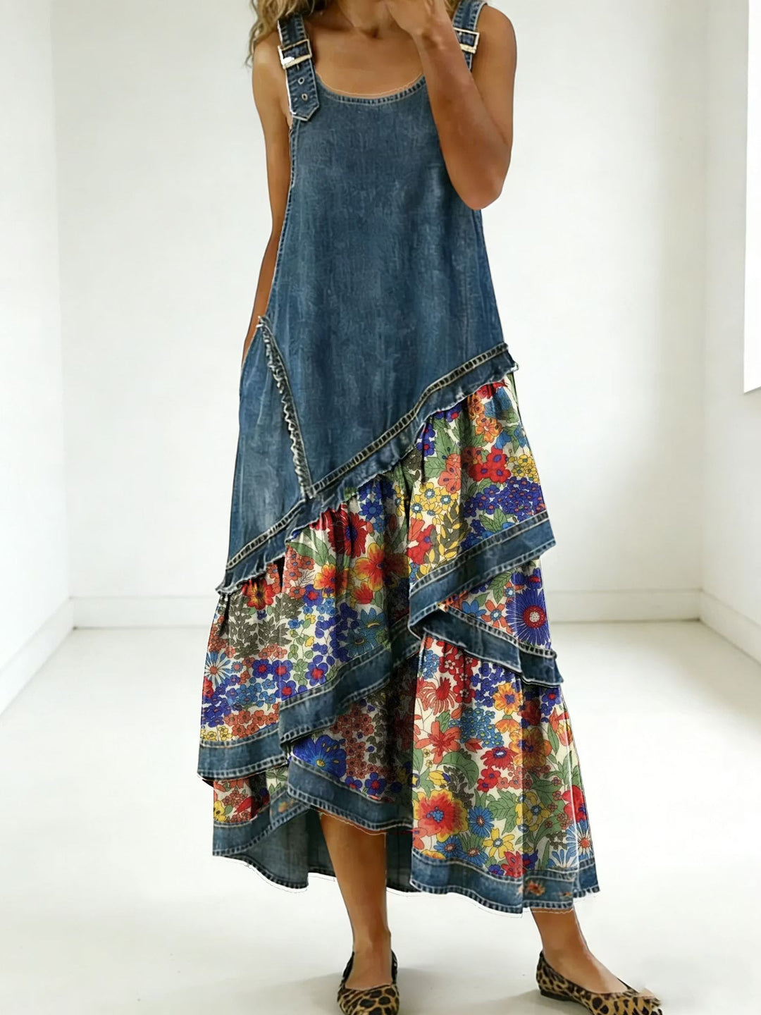Aria | Artistic Patchwork Maxi Dress