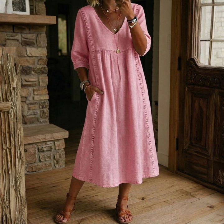 Aurelia Relaxed Lace Midi Dress