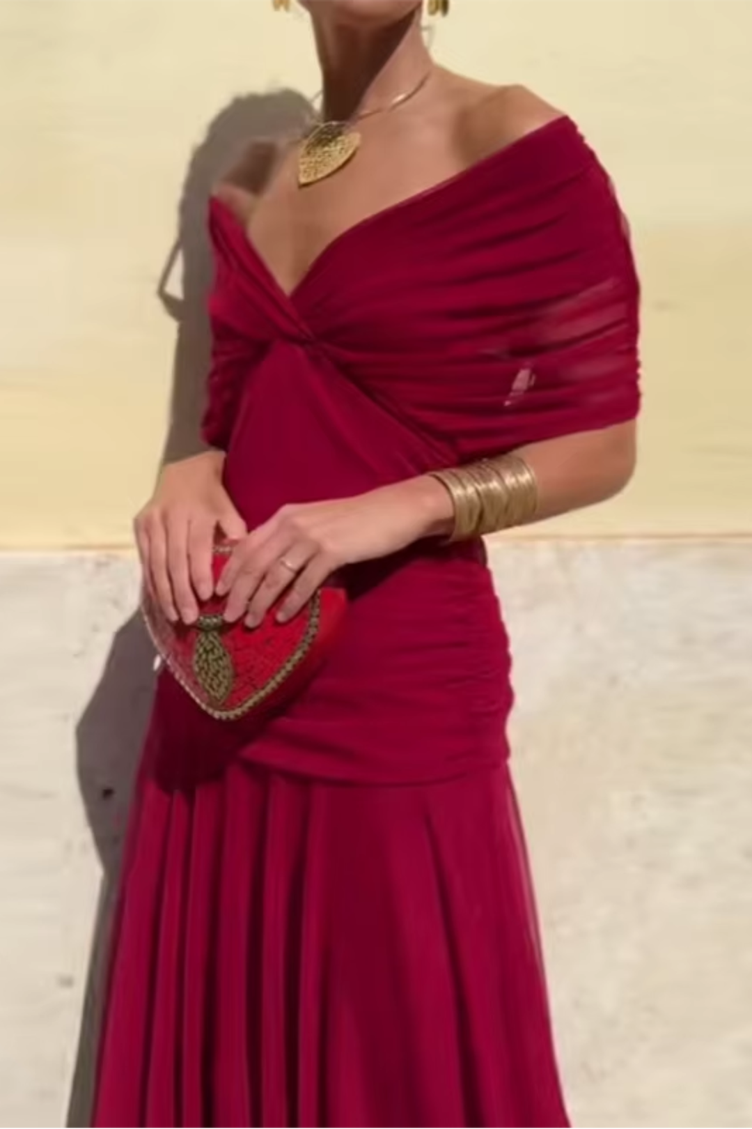 Lady™ – Elegant Maxi Dress for Formal Occasions with V-Neck