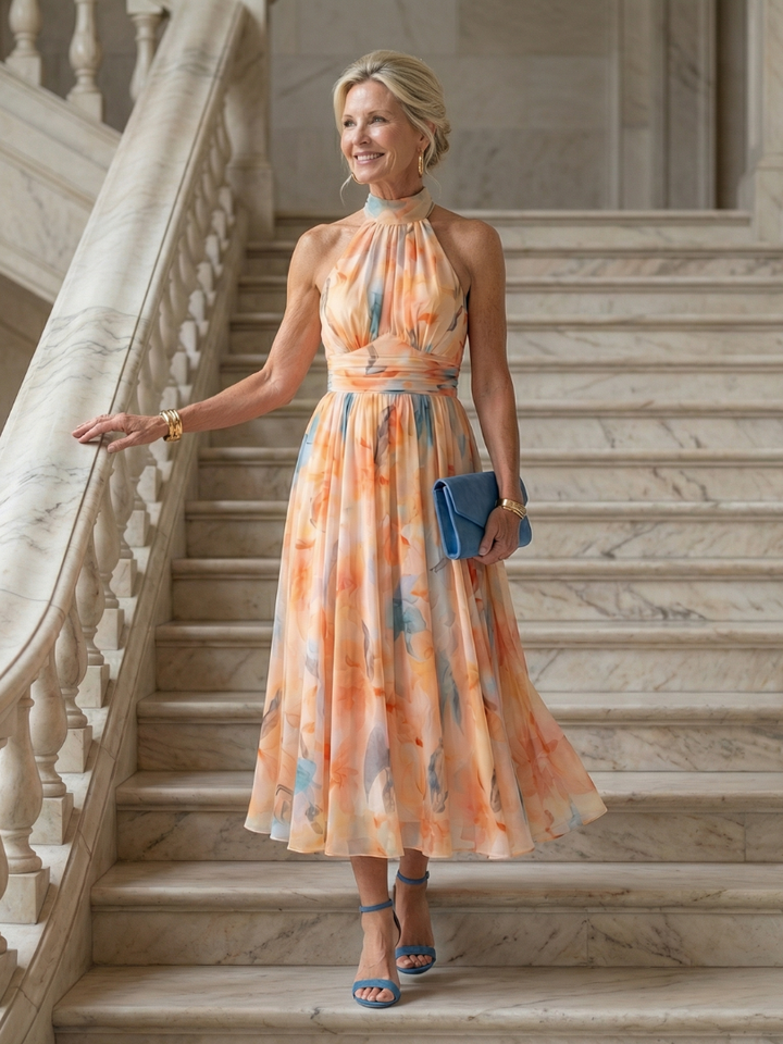 Lotte | Soft Halter Midi Dress