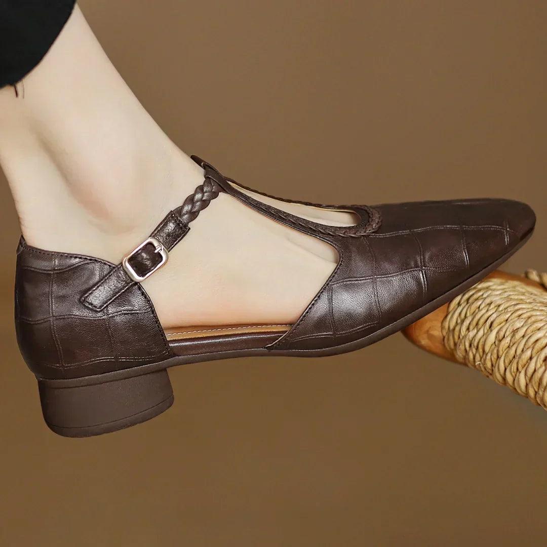 Katharina | Braided T-Strap Dress Shoes