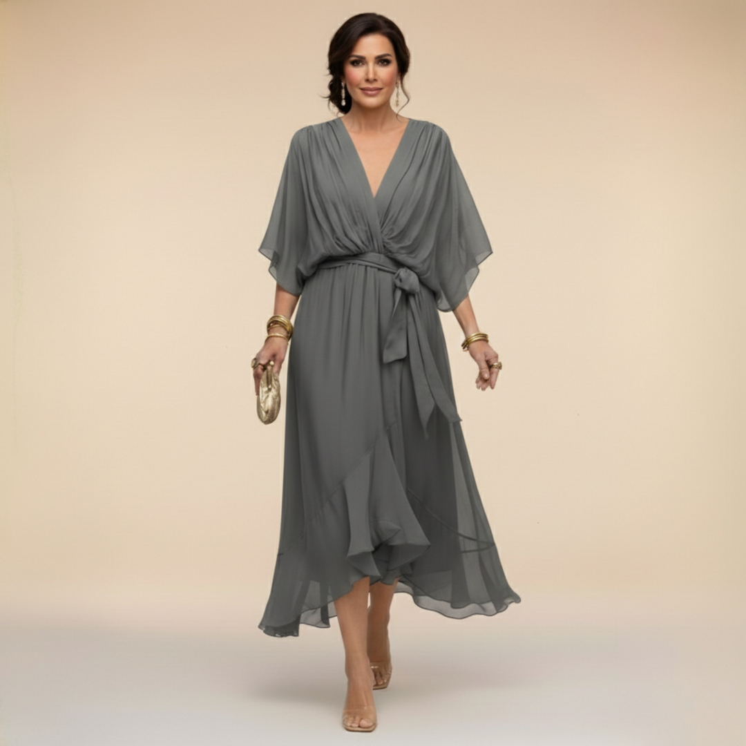 Sommerfeld | Flowing Midi Dress with V-Neck