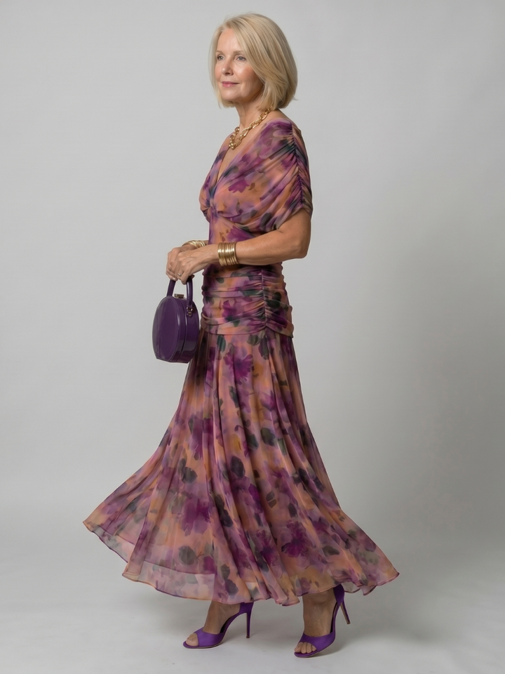 Nora | Off Shoulder Flow Midi Dress