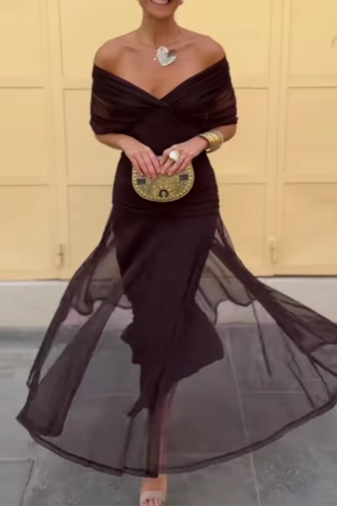 Lady™ – Elegant Maxi Dress for Formal Occasions with V-Neck