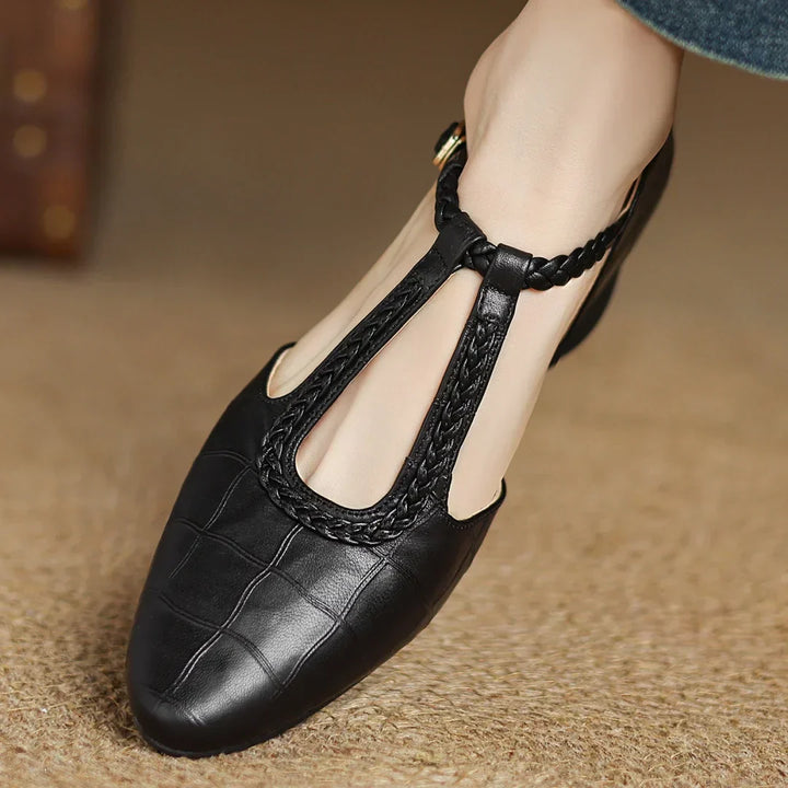 Katharina | Braided T-Strap Dress Shoes