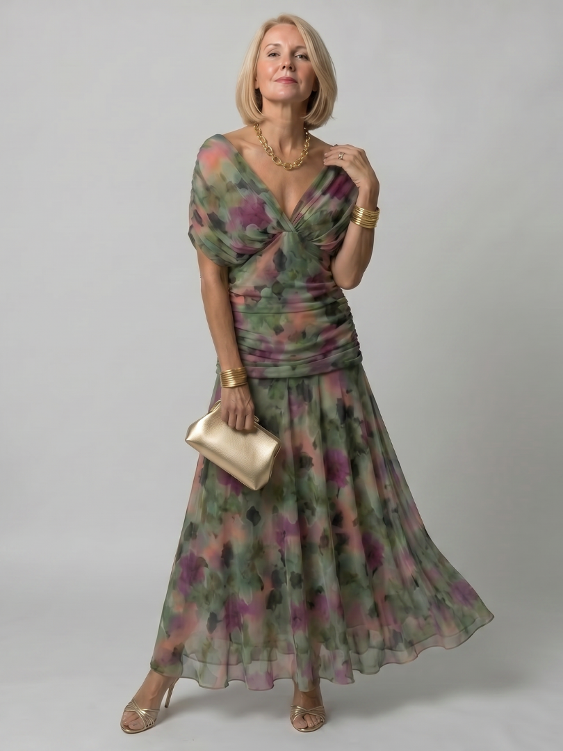 Nora | Off Shoulder Flow Midi Dress