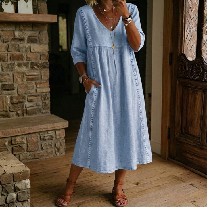Aurelia Relaxed Lace Midi Dress