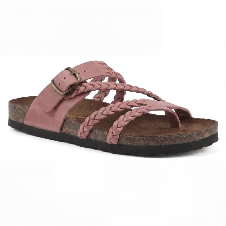 Solange A Woven Leather Sandal