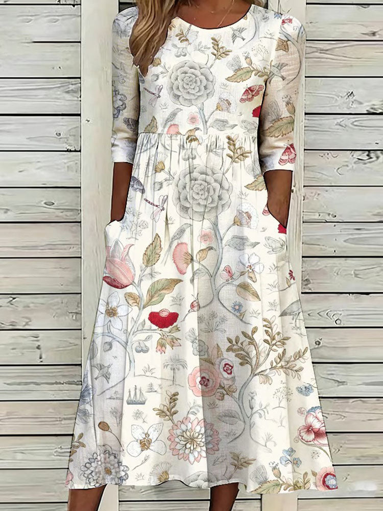 Alona Floral Printed Casual Dress