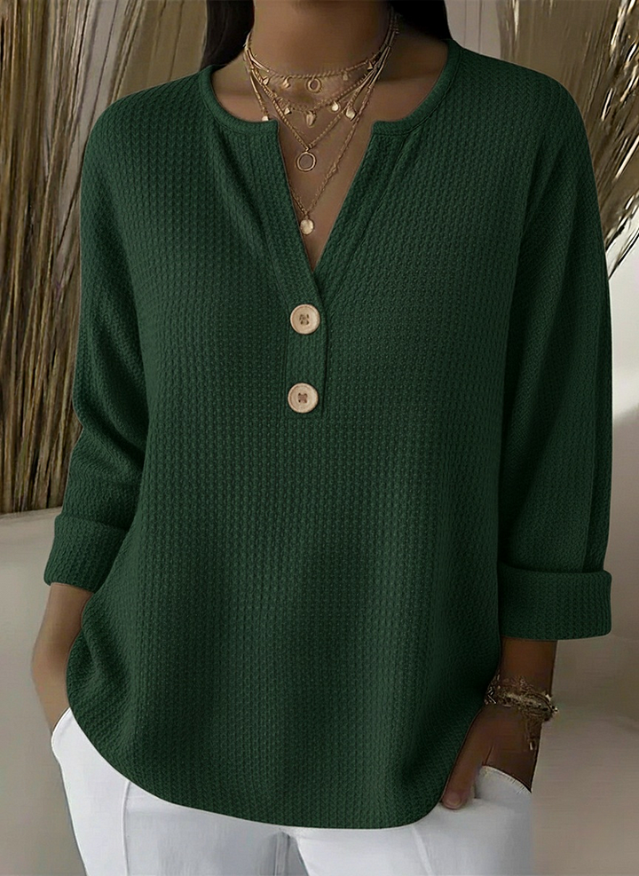 Kyla | V-Neck Polo Sweater