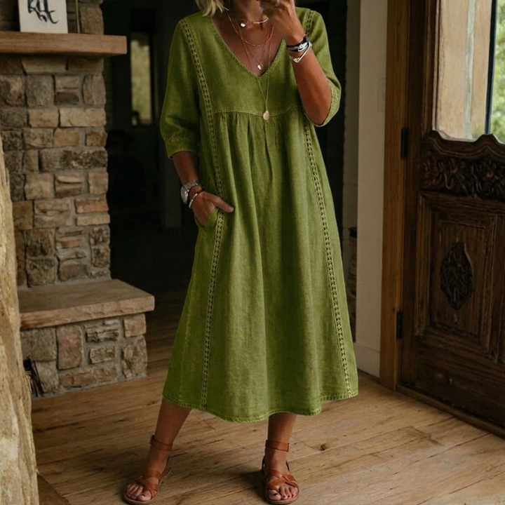 Aurelia Relaxed Lace Midi Dress