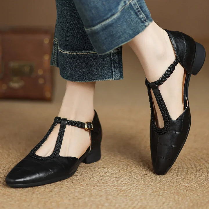 Katharina | Braided T-Strap Dress Shoes