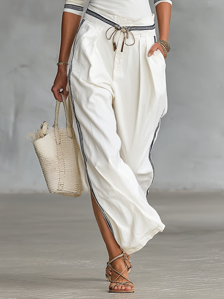 Sport wide-leg trouser set with drawstring