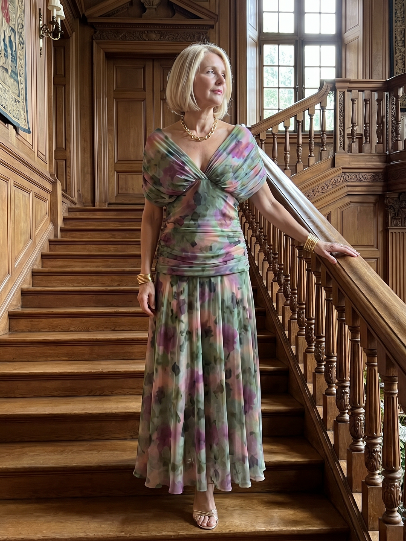 Nora | Off Shoulder Flow Midi Dress