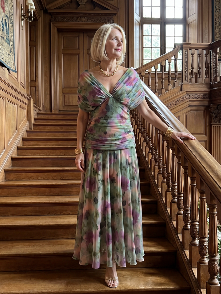 Nora | Off Shoulder Flow Midi Dress