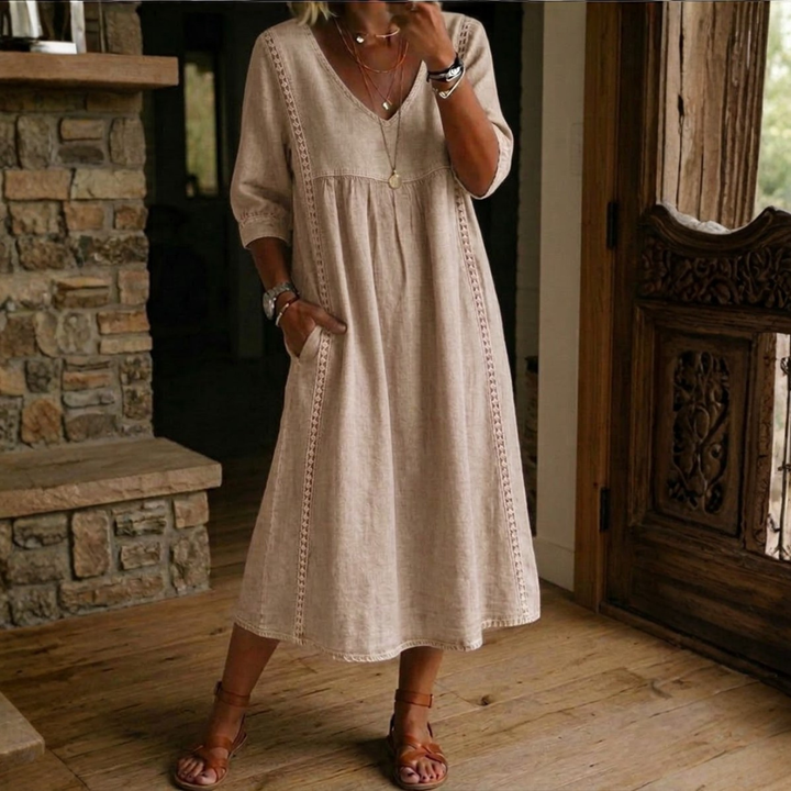 Aurelia Relaxed Lace Midi Dress