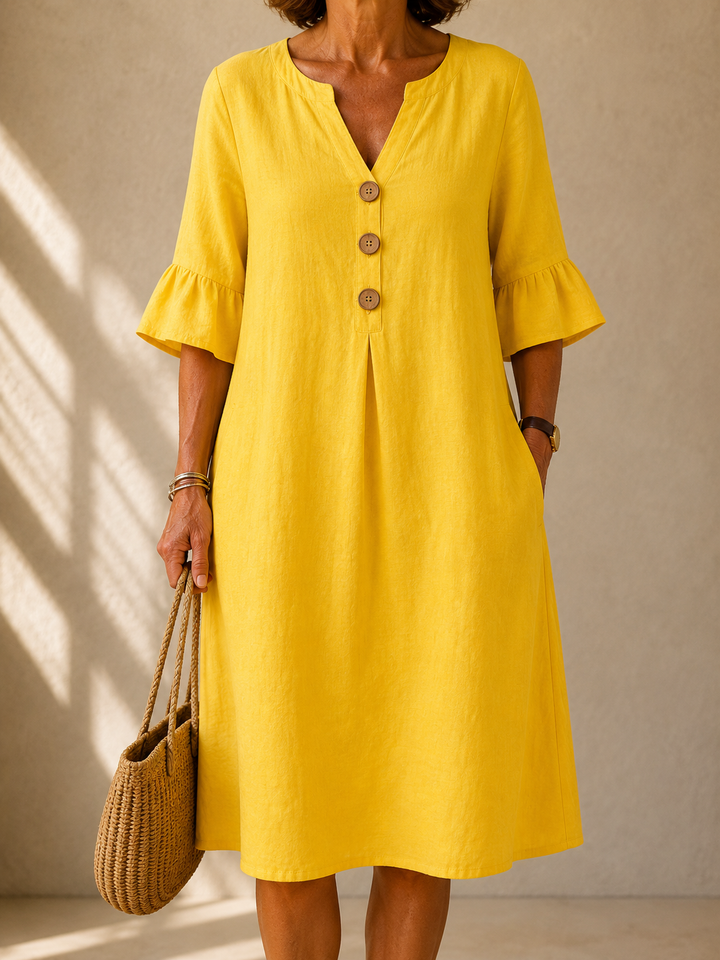 Aveline Loose Button-Down Dress