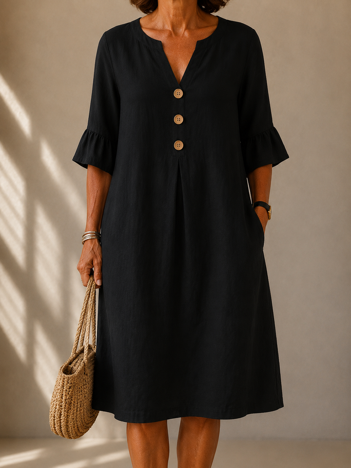 Isabelle Button-Down Flowy Dress