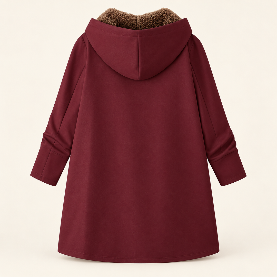 The Evelyn – Sherpa-Lined Hooded Coat