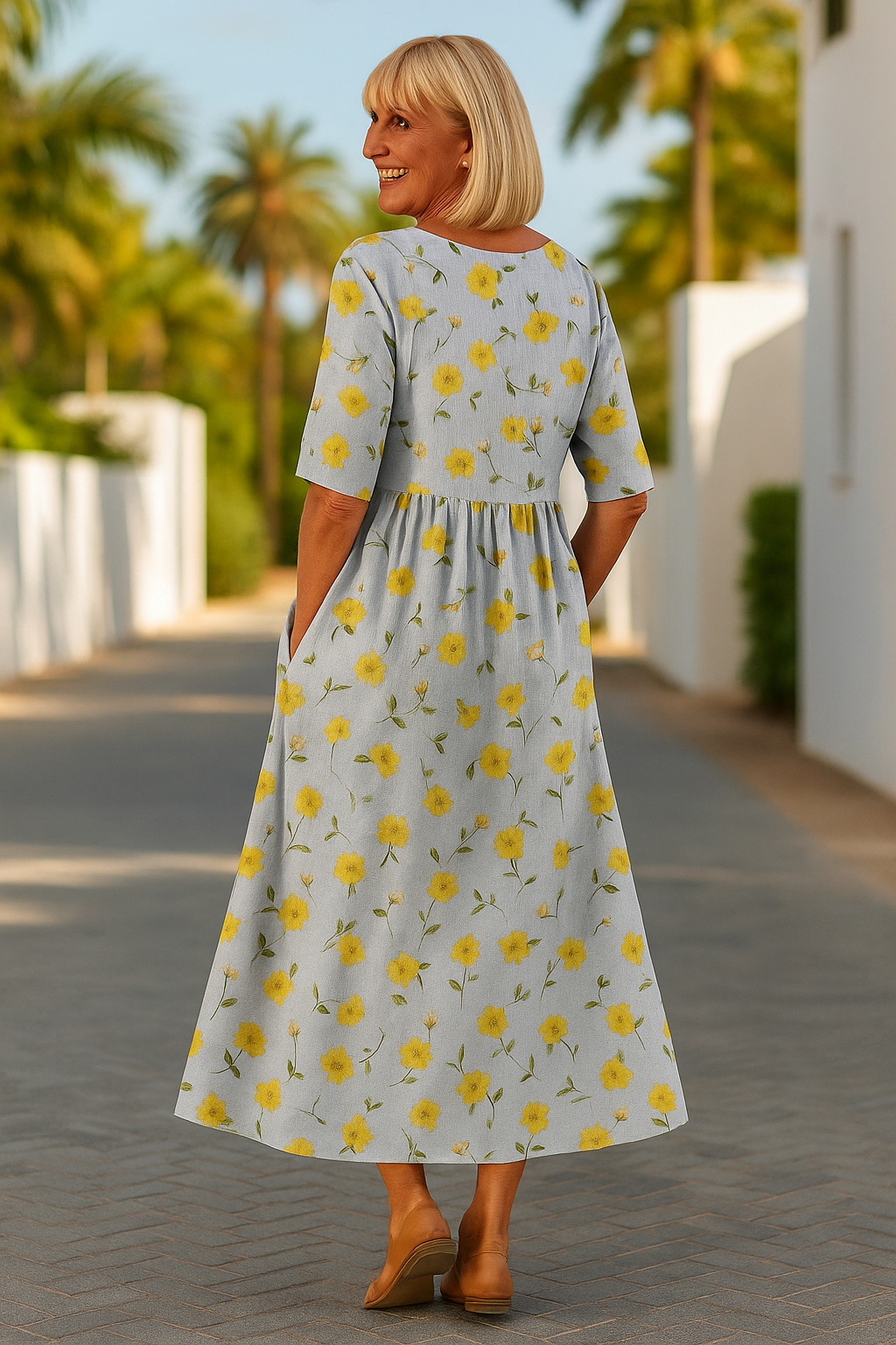 Elize - Tummy Covering Midi Dress