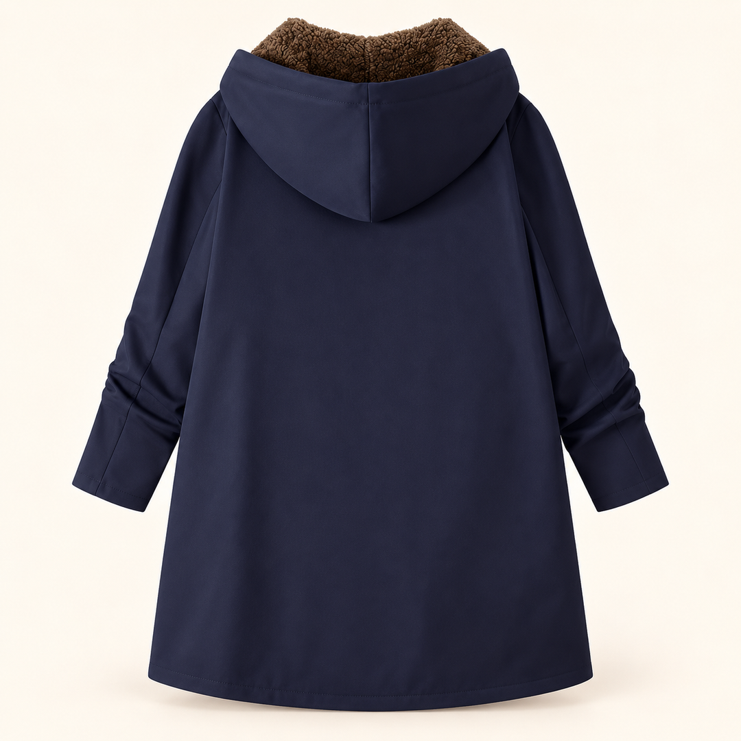 The Evelyn – Sherpa-Lined Hooded Coat