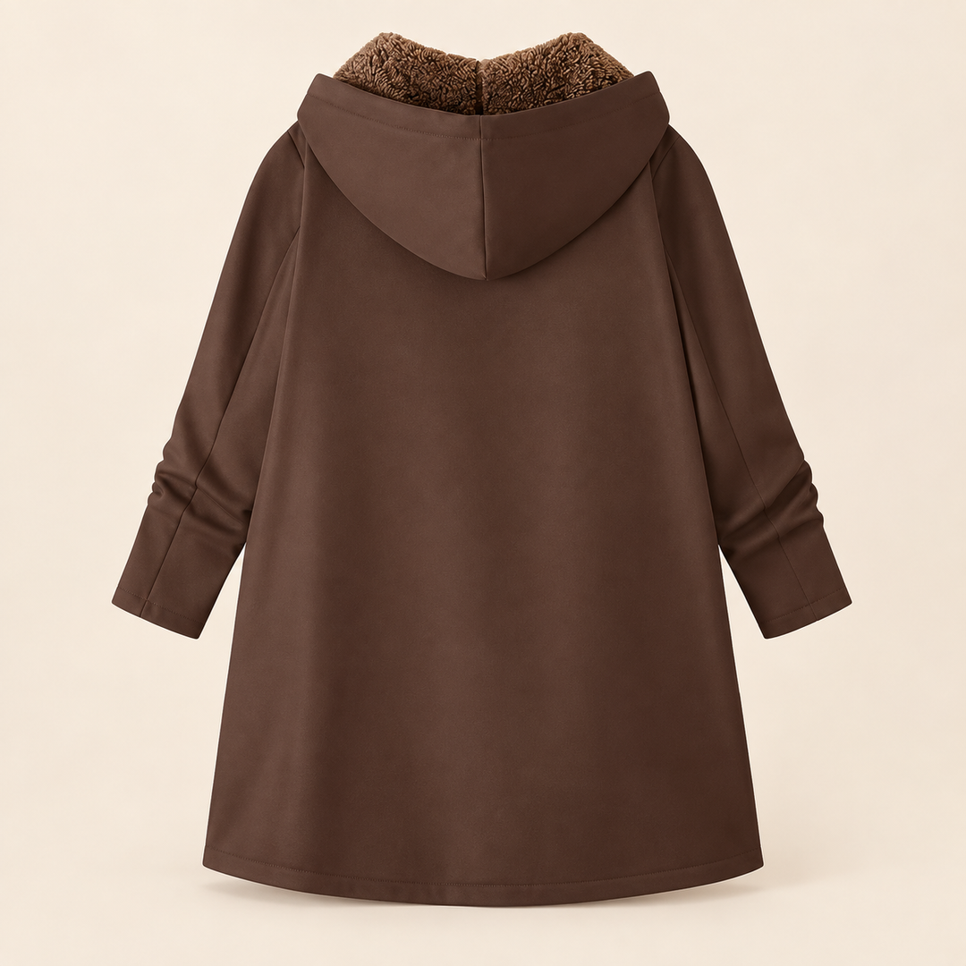 The Evelyn – Sherpa-Lined Hooded Coat