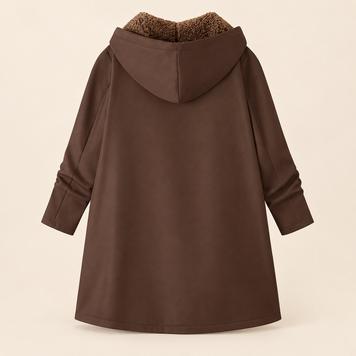 The Evelyn – Sherpa-Lined Hooded Coat